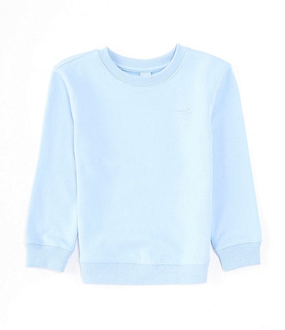 Class Club Little Boys 2T-7 Washed Solid Terry Crew Neck Sweatshirt