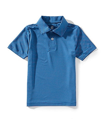 Class Club Little Boys Micro Stripe Synthetic Polo Shirt
