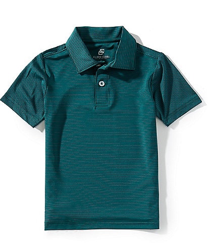Class Club Little Boys Micro Stripe Synthetic Polo Shirt