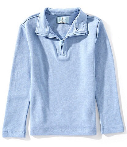 Class Club Little Boys Pique Quarter Zip Pullover