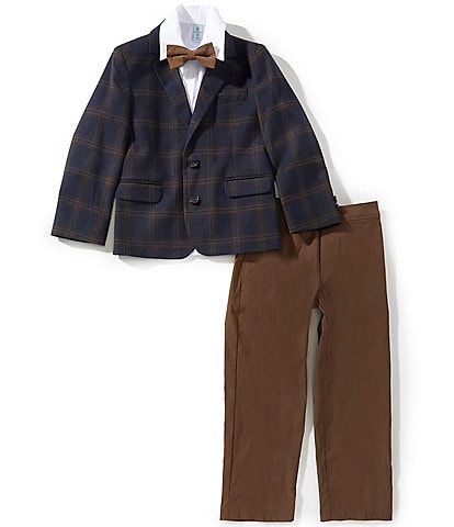 Class Club Little Boys Plaid Blazer Suit Set