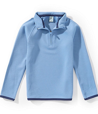 Class Club Little Boys Popcorn Texture Quarter-Zip Long Sleeve Pullover