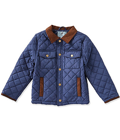 Class Club Little Boys Quilted Snap Front Barn Coat