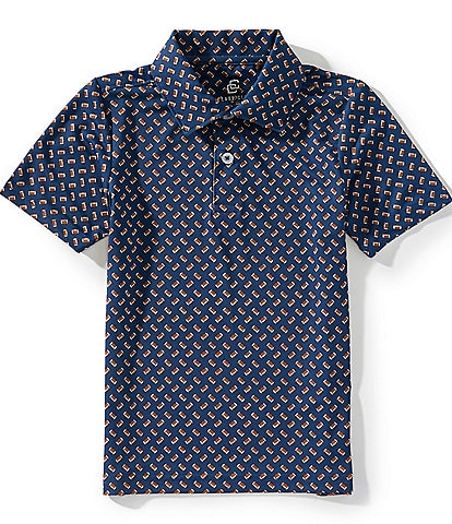 Class Club Little Boys Synthetic Football Print Short Sleeve Shirt