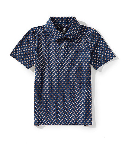 Class Club Little Boys Synthetic Football Print Short Sleeve Shirt