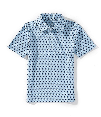 Class Club Little Boys Synthetic Helmet Print Polo Shirt