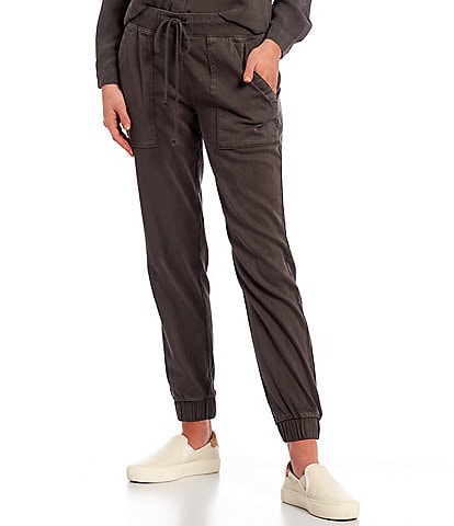 Cloth & Stone Twill Pocket Coordinating Cropped Joggers