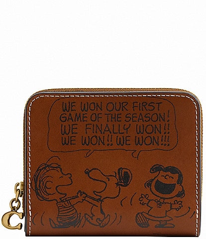 COACH  x Peanuts Essential Billfold Wallet with Newspaper Print