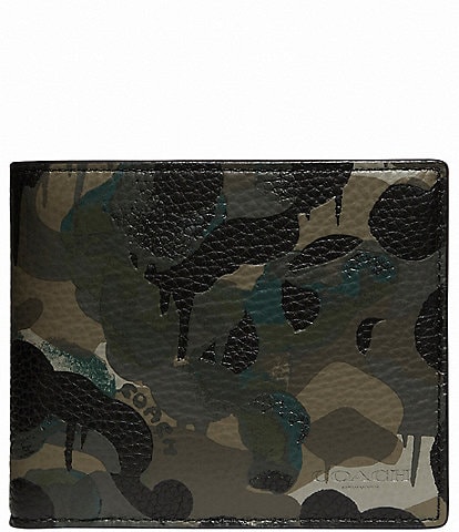 COACH 3-In-1 Camo Printed Leather Wallet