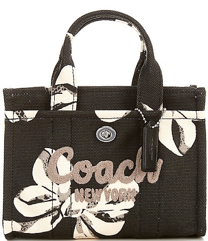 COACH Cargo 20 Mini Canvas Bow Print Tote Bag