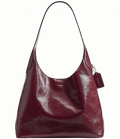 COACH Brooklyn 34 Glazed Leather Shoulder Bag