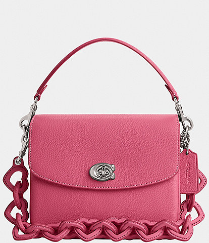 COACH Small Pink Pebble Leather Crossbody Bag | eBay