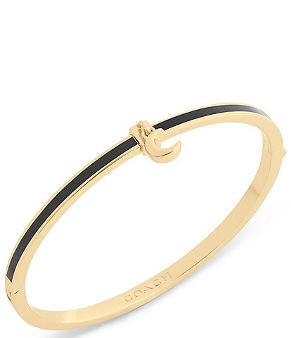 COACH Celestial Moon Charm Enamel Bangle Bracelet