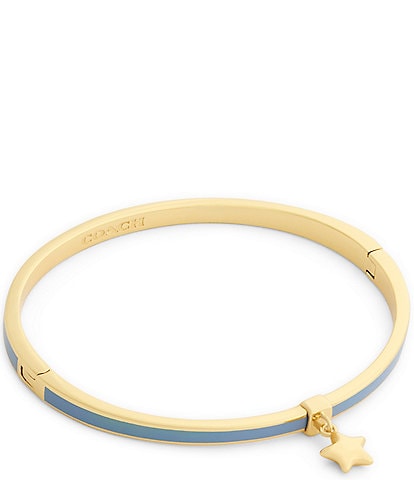 COACH Celestial Star Charm Enamel Bangle Bracelet