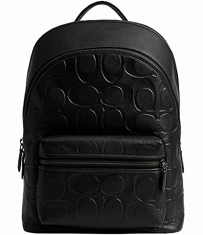 COACH Charter Max Signature Leather Backpack