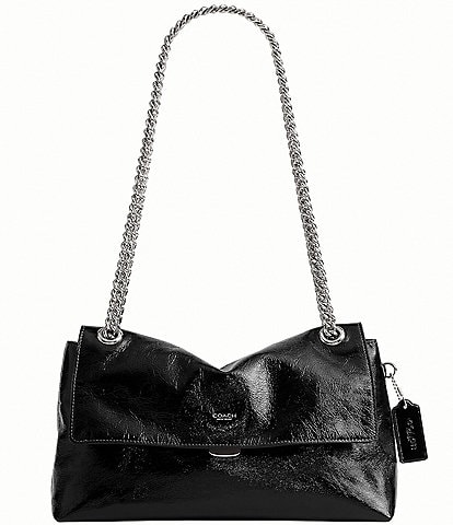 COACH Chelsea 30 Chain Strap Glazed Leather Shoulder Bag