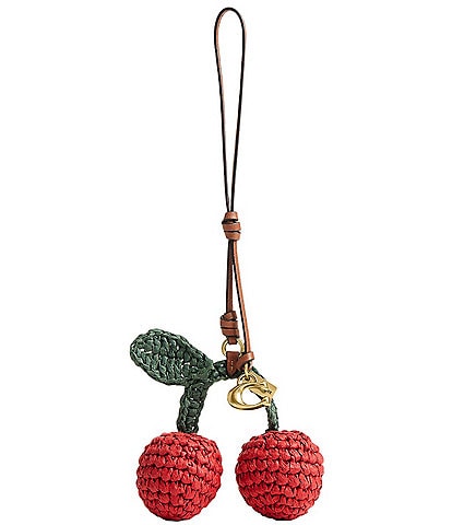 COACH Cherries Straw Bag Charm