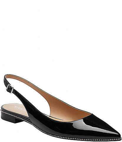 COACH Claire Patent Leather Skimmer Slingback Flats