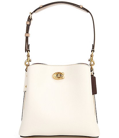 COACH Colorblock Leather Willow Bucket Crossbody Bag