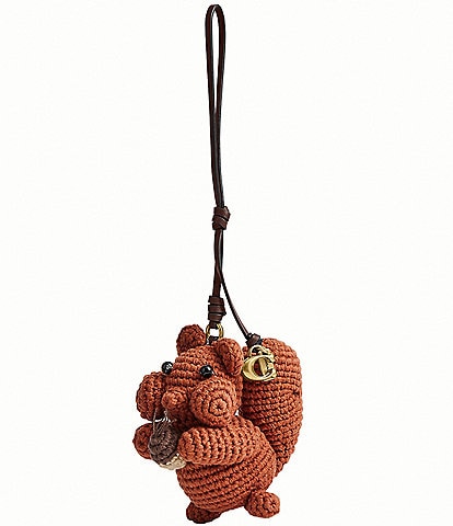 COACH Crochet Squirrel Bag Charm