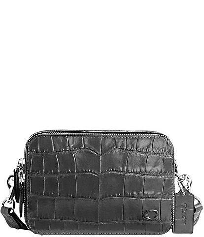 COACH Crocodile-Embossed Charter Crossbody 19 Bag