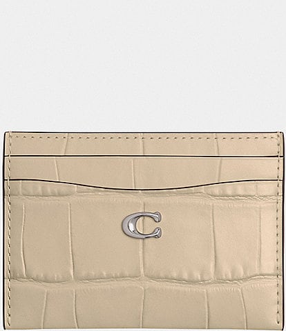 COACH Crocodile Embossed Essential Card Case