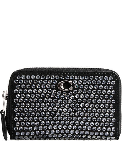 COACH Crystal Essential Small Zip Around Card Case