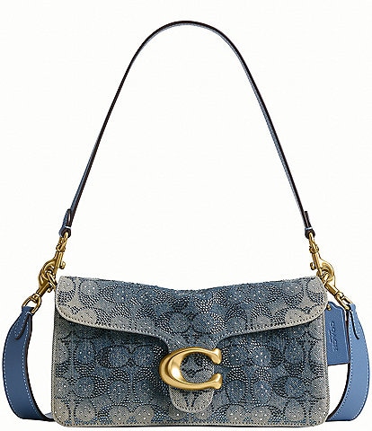 Coach Crystal Signature Denim Tabby 26 Shoulder Bag