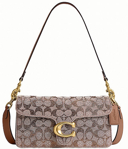 COACH Tabby 26 Crystal Signature Jacquard Shoulder Bag