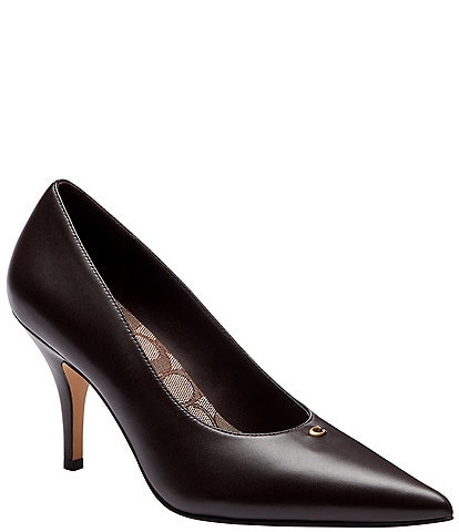 COACH Daisy Leather High Heel Pumps