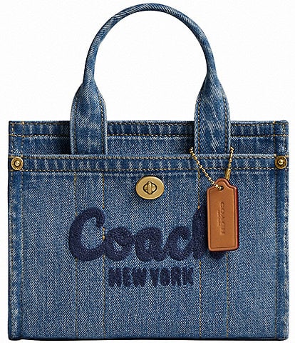 COACH Mini Cargo 20 Denim Tote Bag