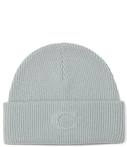 COACH C Embossed Ribbed Knit Beanie