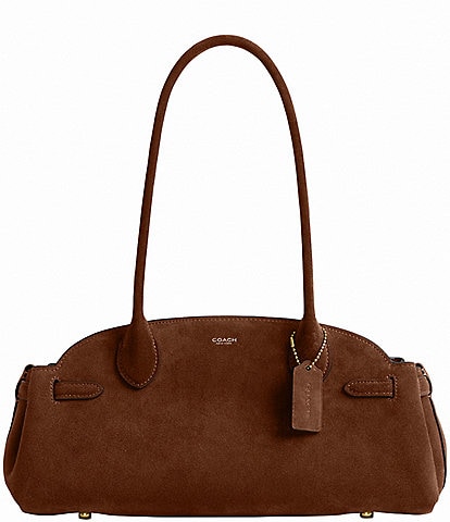 COACH Empire 34 Carryall Suede Shoulder Bag