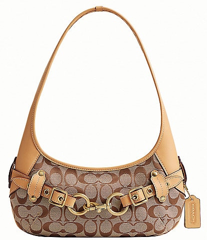 COACH Ergo Signature Logo Belted Canvas Shoulder Bag