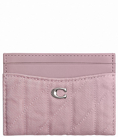 Coach Essential Denim Quilted Card Case