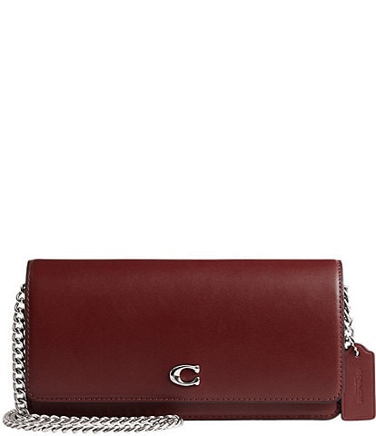 COACH Essential Silver Hardware Long Wallet on a Chain