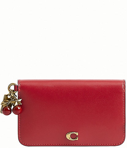 COACH Essential Slim Cherry Charm Card Case