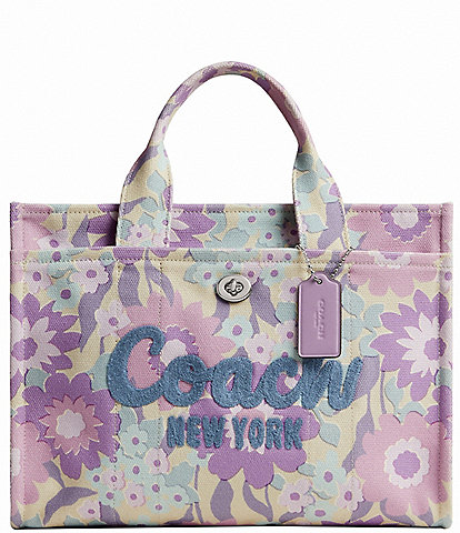 COACH Floral Print Cargo Tote Bag