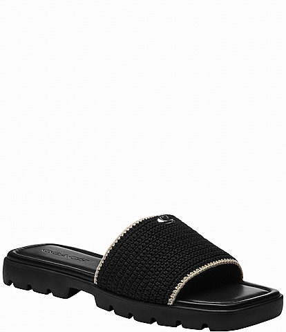 COACH Florence Crochet Slide Sandals