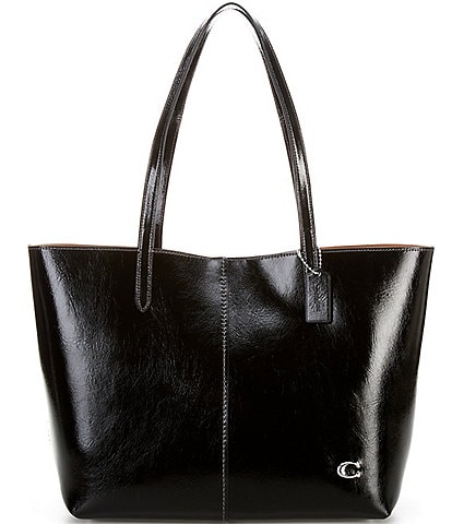 COACH Glazed Leather North 32 Tote Bag