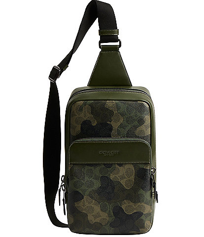 COACH Gotham Pack Signature Camo Print Sling Backpack