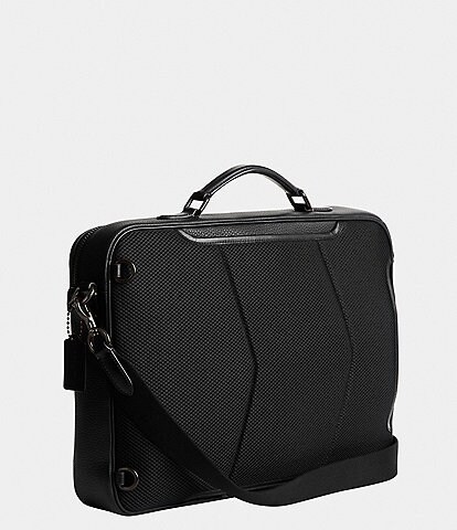 COACH Gotham Pebble Leather/Refined Calfskin Leather Convertible Brief Case