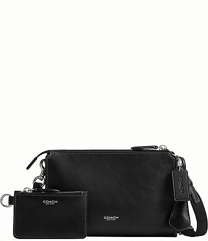 COACH Harrison Natural-Grain Leather Crossbody Bag
