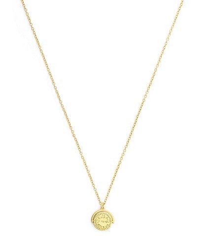 COACH Heritage Coin Spinner Short Pendant Necklace