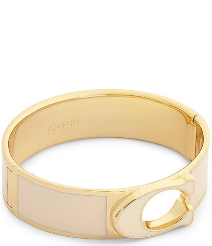 COACH Heritage Signature C Enamel Bangle Bracelet