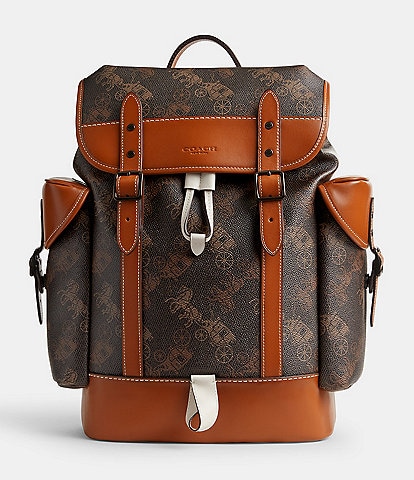 COACH Hitch Printed Coated Canvas/Refined Calfskin Leather Backpack