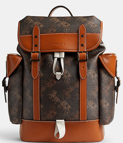 COACH Hitch Printed Coated Canvas/Refined Calfskin Leather Backpack