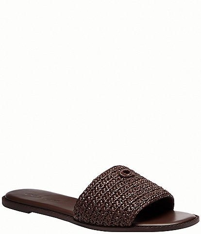 COACH Holly Raffia Slide Sandals