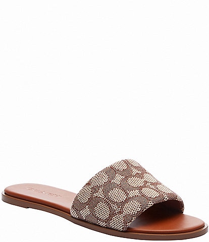 COACH Holly Signature Jacquard Slide Sandals