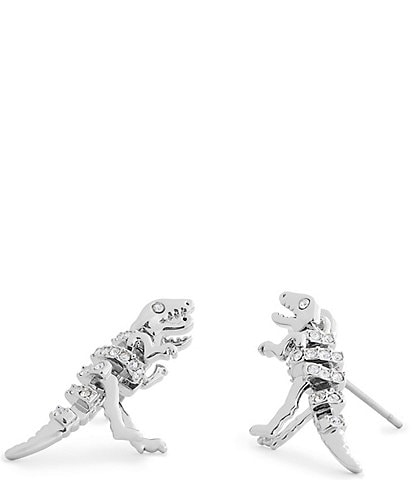 COACH Iconic Charms Pav Skeletal Rexy Stud Earrings